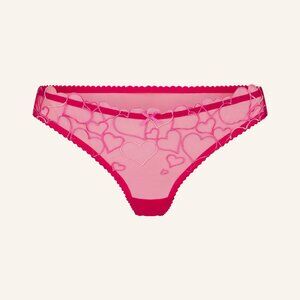 Skims embroidered mesh tulle heart Valentine’s Day Panties Thong NEW SMALL